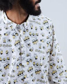 Minions Coffee Long Sleeve Shirt Ecru via Brava Fabrics