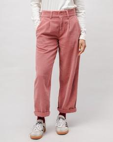 Corduroy Pleated Pants Rose via Brava Fabrics