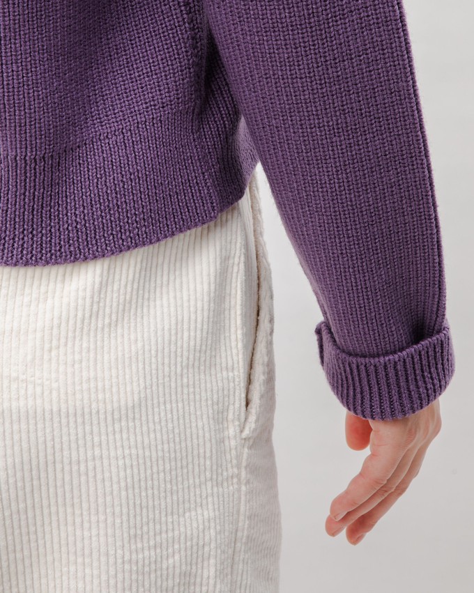 Waterfront Cropped Wool Sweater Orchid from Brava Fabrics