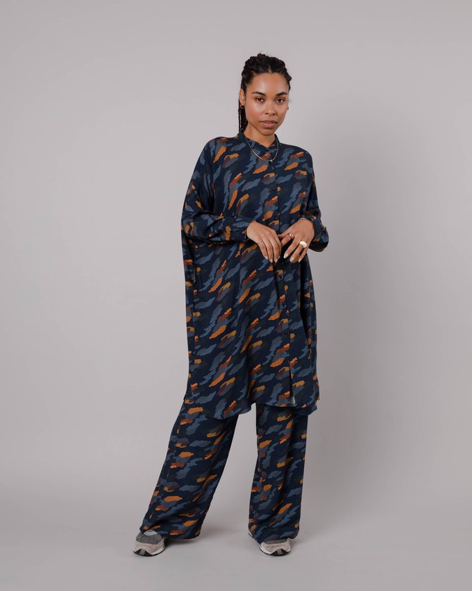 Ucon Palma Oversized Mao Dress Navy from Brava Fabrics