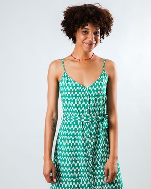 Sunset Strap Dress Green from Brava Fabrics