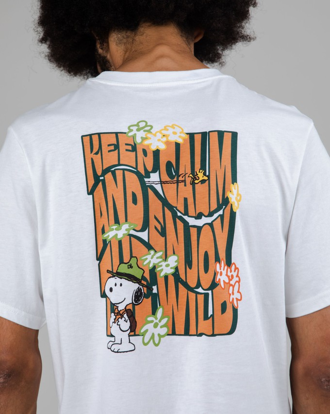 Peanuts Keep Calm T-Shirt White from Brava Fabrics