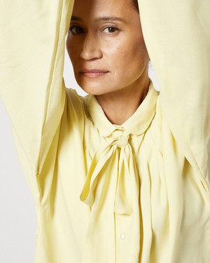 Bow Blouse Yellow from Charlie Mary