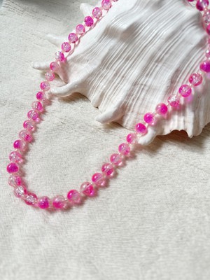 Pink Sparkle Bubble Beads Necklace from Chillax