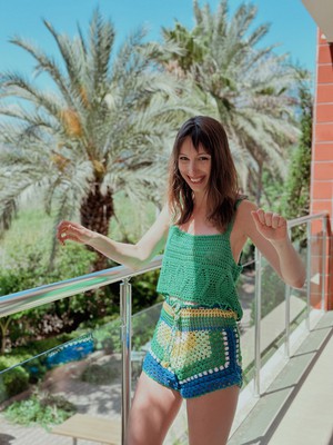 Sun and Chill Green Crochet Top from Chillax