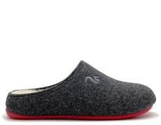 thies 1856 ® Recycled Wool Slippers dark grey red (W) via COILEX