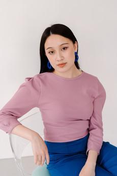 Violet Top Roze via Common & Sense