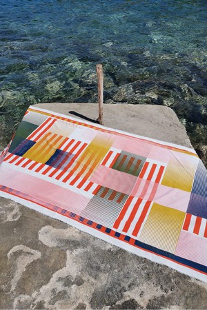 BLUSH VIBRANT BEACH TOWEL from Cool and Conscious