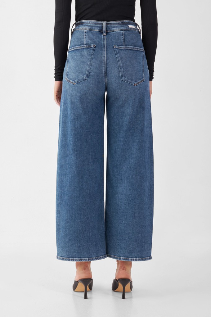 BLINK High Waist Wide Cropped - Vintage Blue from DAWN Denim