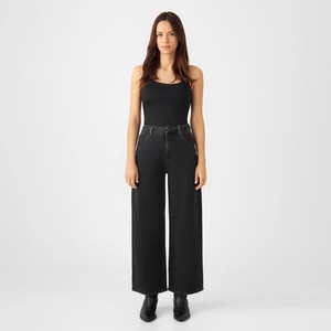 BLINK High Waist Wide Cropped - Black Denim from DAWN Denim