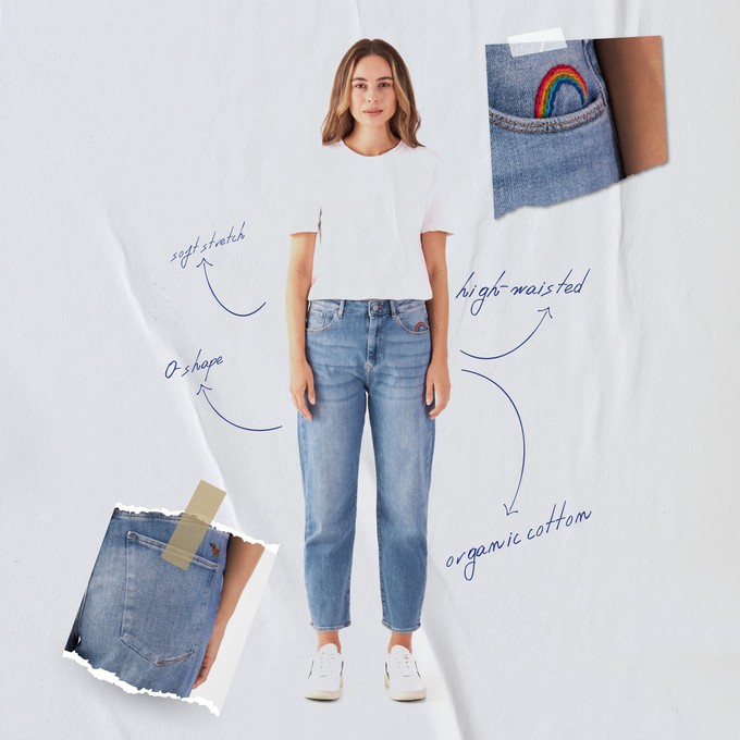 STARDUST O-Shape Soft Denim - Classic - Light Blue - Art on Broken Pieces from DAWN Denim