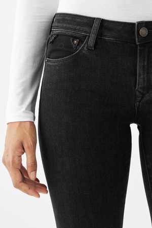 MID SUN Slim Comfortstretch - Design Details - Black Denim from DAWN Denim