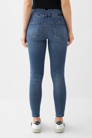 SUN UP Skinny Powerstretch - Design Details - Medium Blue from DAWN Denim