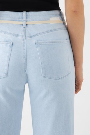 DEW Flared Cropped Soft Denim - French Pocket - Bright Blue from DAWN Denim