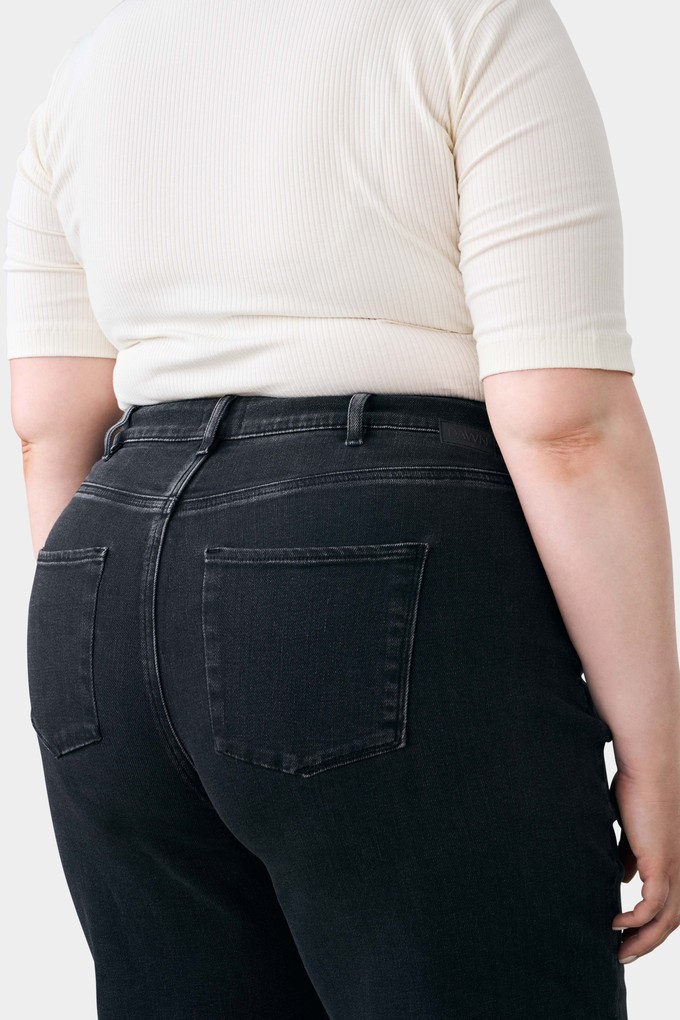 DEW Flared Soft Denim - Classic - Curvy - Black Denim from DAWN Denim