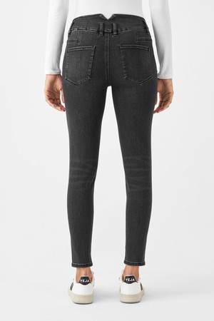 SUN UP Skinny Powerstretch - Design Details - Black Denim from DAWN Denim