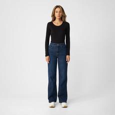 DEW Flared Soft Denim - Classic - Dark Blue via DAWN Denim