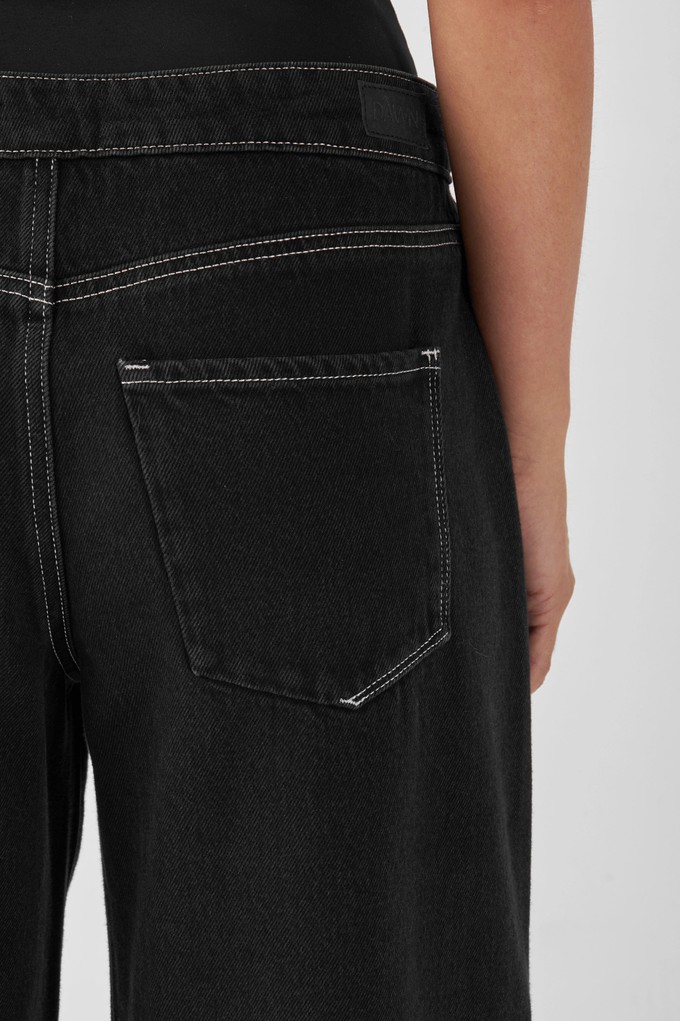 SUNNY Wide Leg Non Stretch - Contrast - Black Denim from DAWN Denim