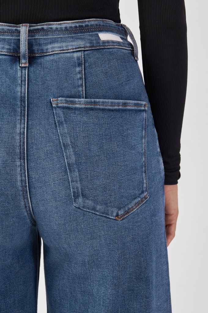 BLINK High Waist Wide Cropped - Vintage Blue from DAWN Denim