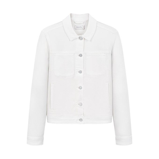 CALLISTO Jacket Soft Organic - Classic - White Denim from DAWN Denim