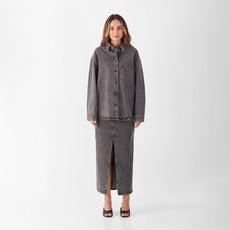 SOLACE - Organic Shirt Jacket - Light Grey via DAWN Denim