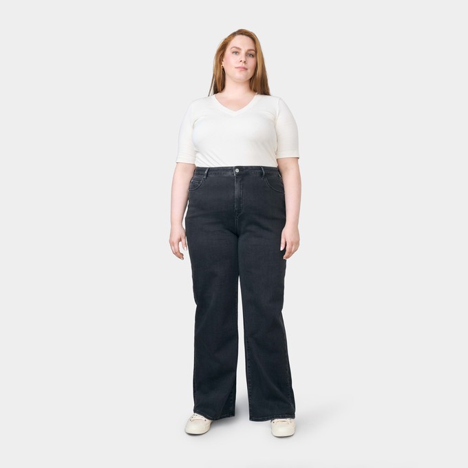 DEW Flared Soft Denim - Classic - Curvy - Black Denim from DAWN Denim