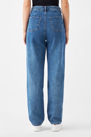 DAWN Wide Straight Non-Stretch - Minimal - Medium Blue from DAWN Denim