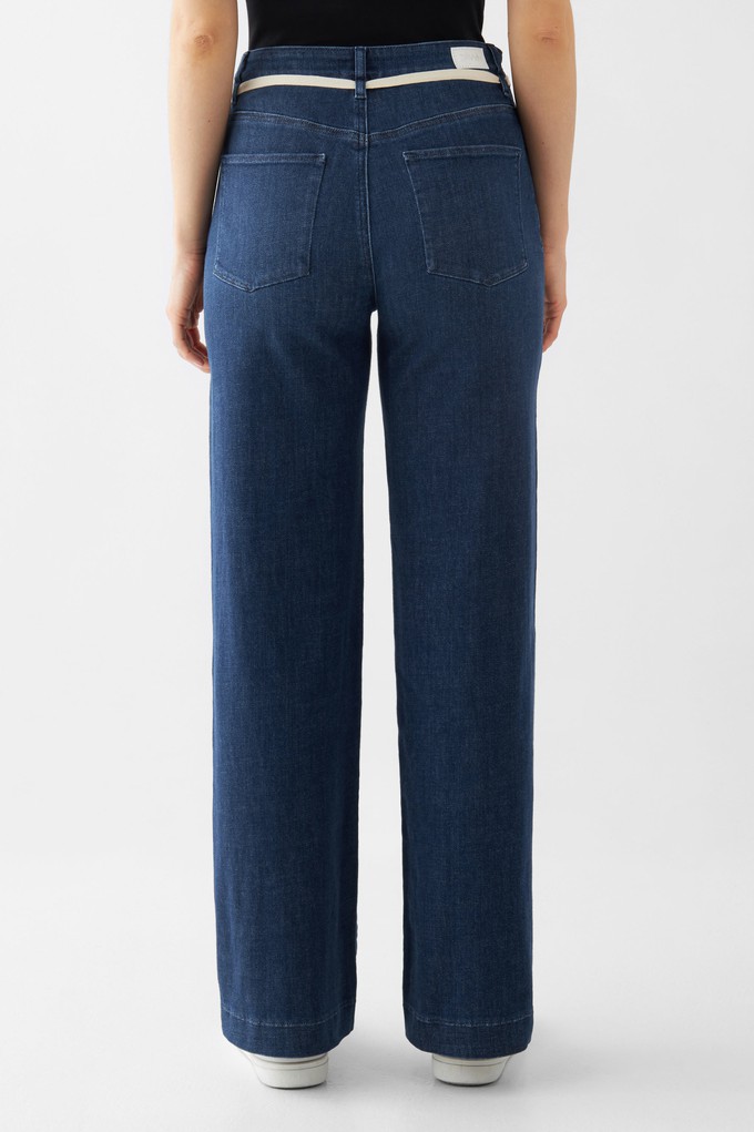 DEW Flared Soft Denim - French Pocket - Dark Blue from DAWN Denim