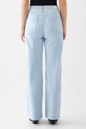 DEW Flared Soft Denim - French Pocket - Bright Blue from DAWN Denim