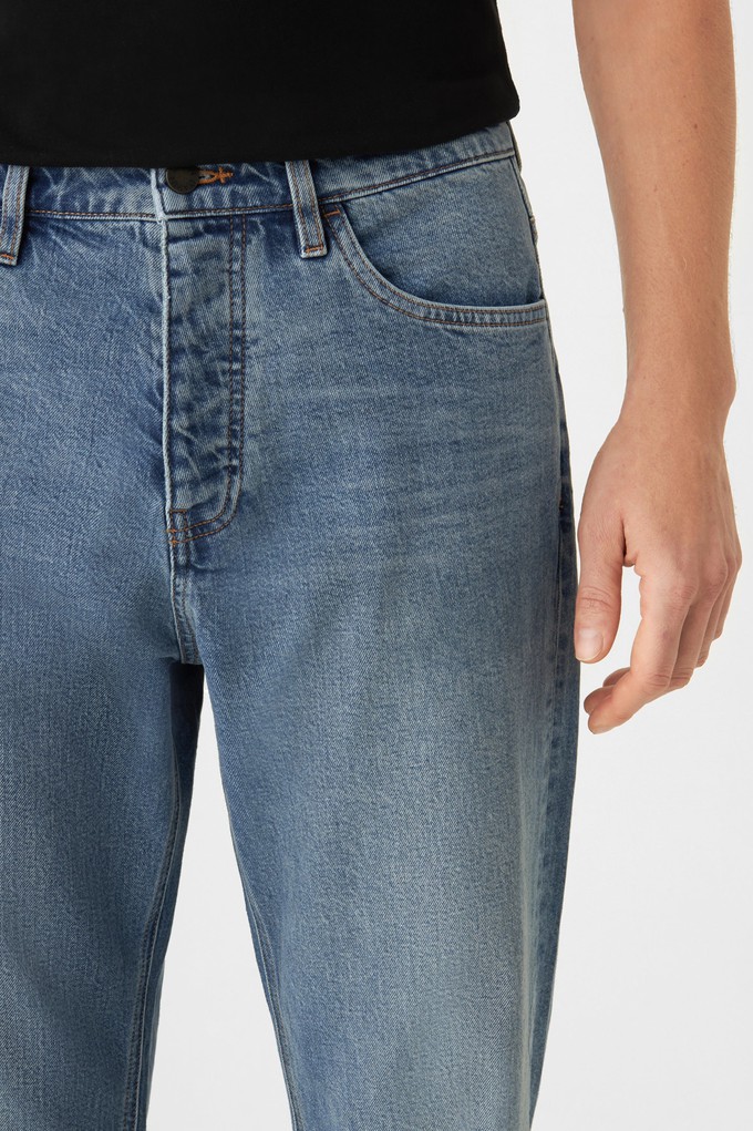 RISE Relaxed Tapered Minimal Stretch - Basic - Vintage Blue from DAWN Denim