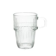 Hittebestendig glas met oor, geribbeld, 270 ml via Dille & Kamille