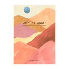 Weekplanner, woestijnlandschap, A5, papier via Dille & Kamille