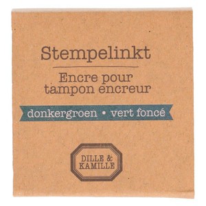 Stempelkussen, donkergroen, 5 x 5 cm from Dille & Kamille