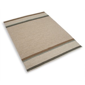 Vloerkleed, gerecycled katoen, beige streep multicolor, groot from Dille & Kamille