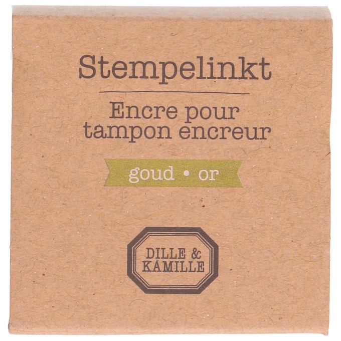 Stempelkussen, goud, 5 x 5 cm from Dille & Kamille