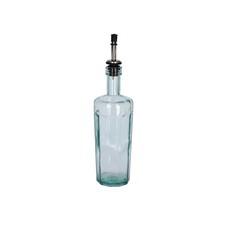 Olie- of azijnfles met facetten, gerecycled glas, 500 ml via Dille & Kamille