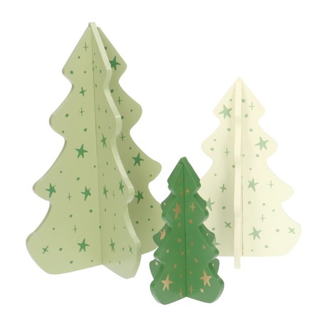 DIY kerstbomen 3D, hout, set van 3 from Dille & Kamille