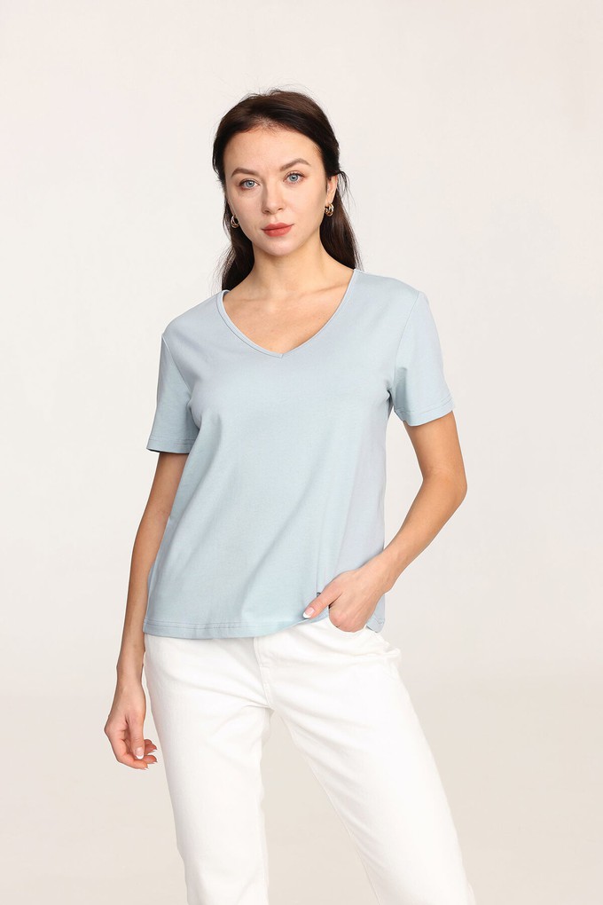 Organic Cotton V-Neck T-Shirt from Ecoer Fashion