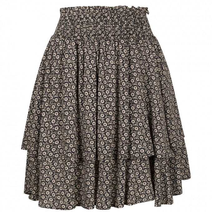 Dean Skirt | Black with little white flower print from Elements of Freedom