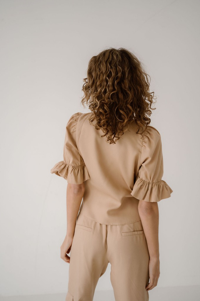 OLIVIA TOP - SAND from ELJO THE LABEL