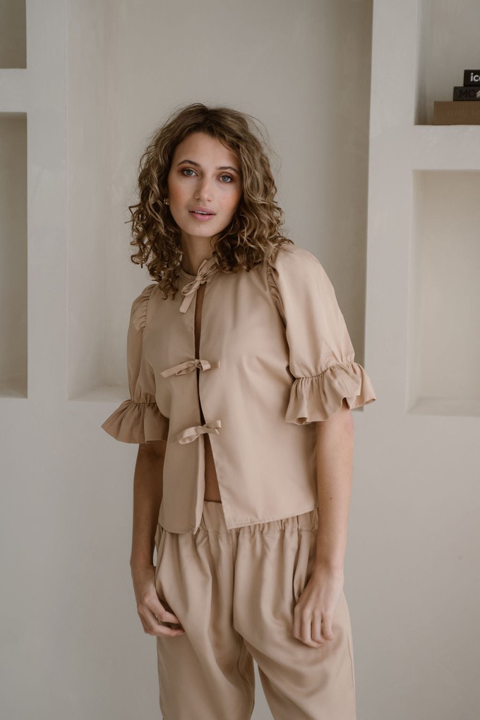 OLIVIA TOP - SAND from ELJO THE LABEL