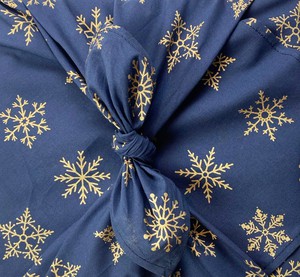 Furoshiki Gift Wrap Midnight Snowflakes Fabric Gift Wrap from FabRap