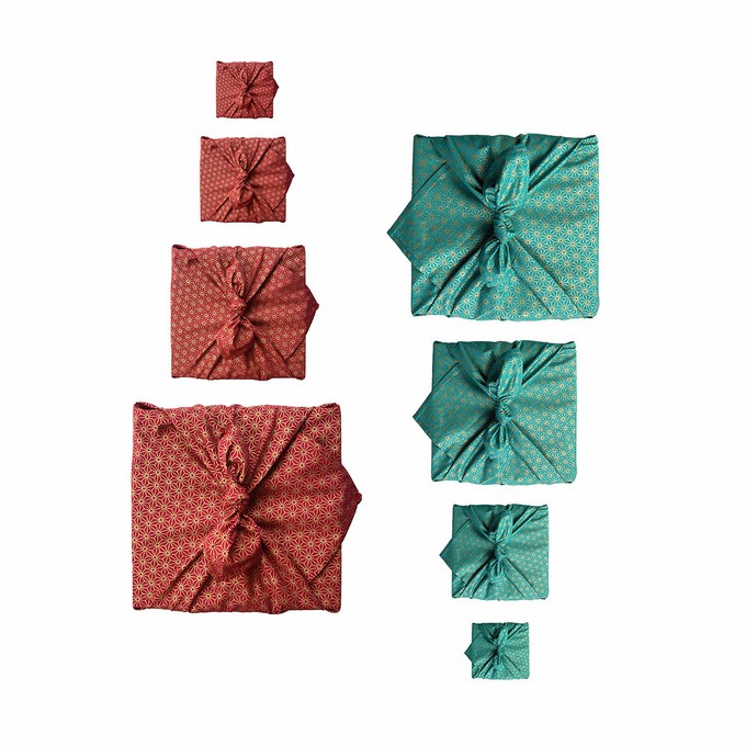 Furoshiki Classics - Jade and Ruby Fabric Gift Wrapping from FabRap