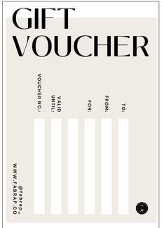 Gift Voucher via FabRap