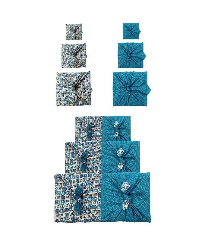 Furoshiki Gift Wrap - 9 Piece Art Deco & Ocean Bundle Fabric Gift Wrap from FabRap