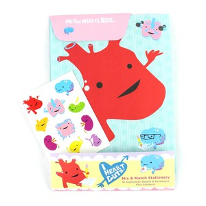 Mix & match stationery set "I Heart Guts" from Fairy Positron