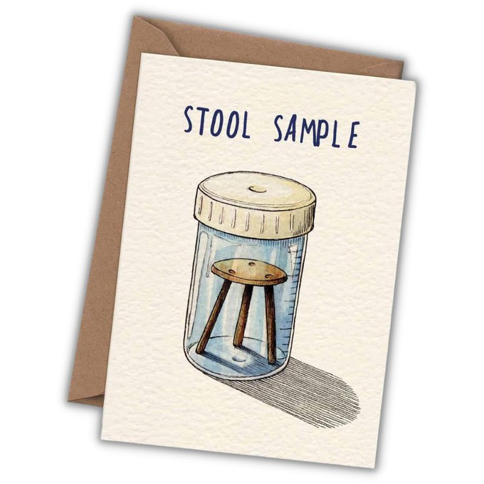 Wenskaart "Stool Sample" from Fairy Positron