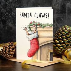 Wenskaart kerst "Santa Claws" via Fairy Positron