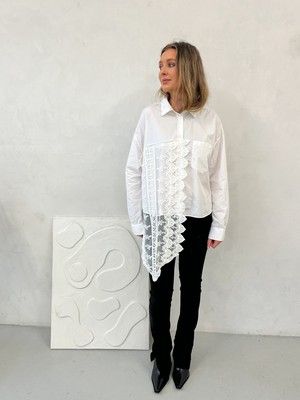 Amy White Button Up Shirt from Fanfare Label