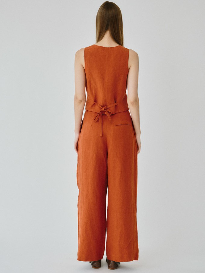 Celeste Linen Trousers in Orange from Fanfare Label